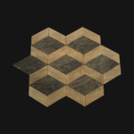 Diamonds 3D Pattern Wooden Surface