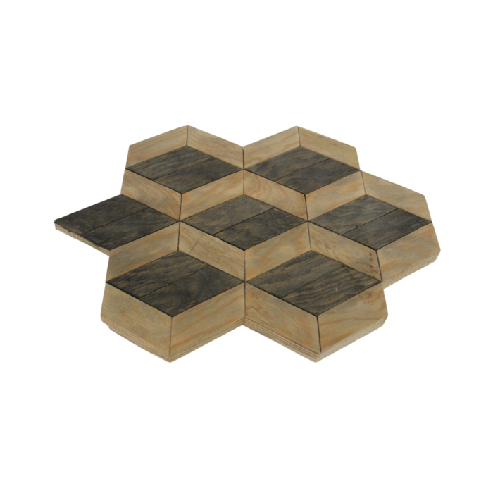 Diamonds 3D Pattern Wooden Surface 1 3