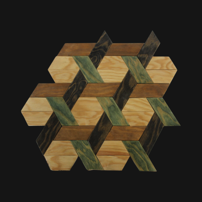 Woven 3D Pattern Wooden Surface 3 1